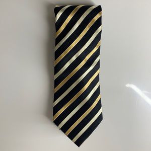 Sean John men’s necktie. Black, dark gold, light gold.